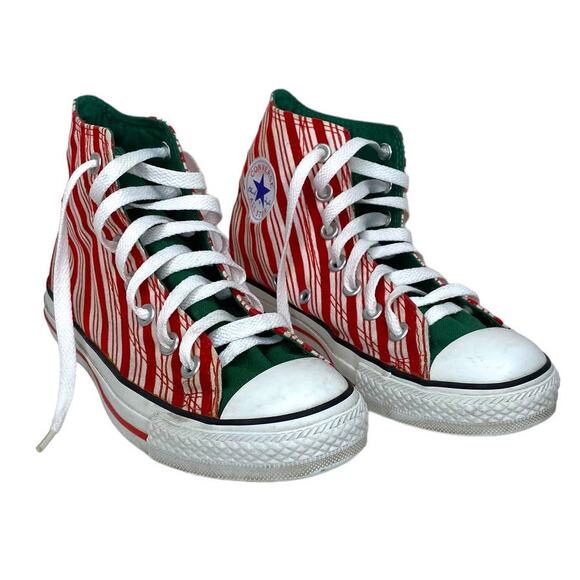 Converse All Star Sneakers Candy Cane High Tops Sneakers Size Men's 4 Women's 6 - Picture 16 of 16